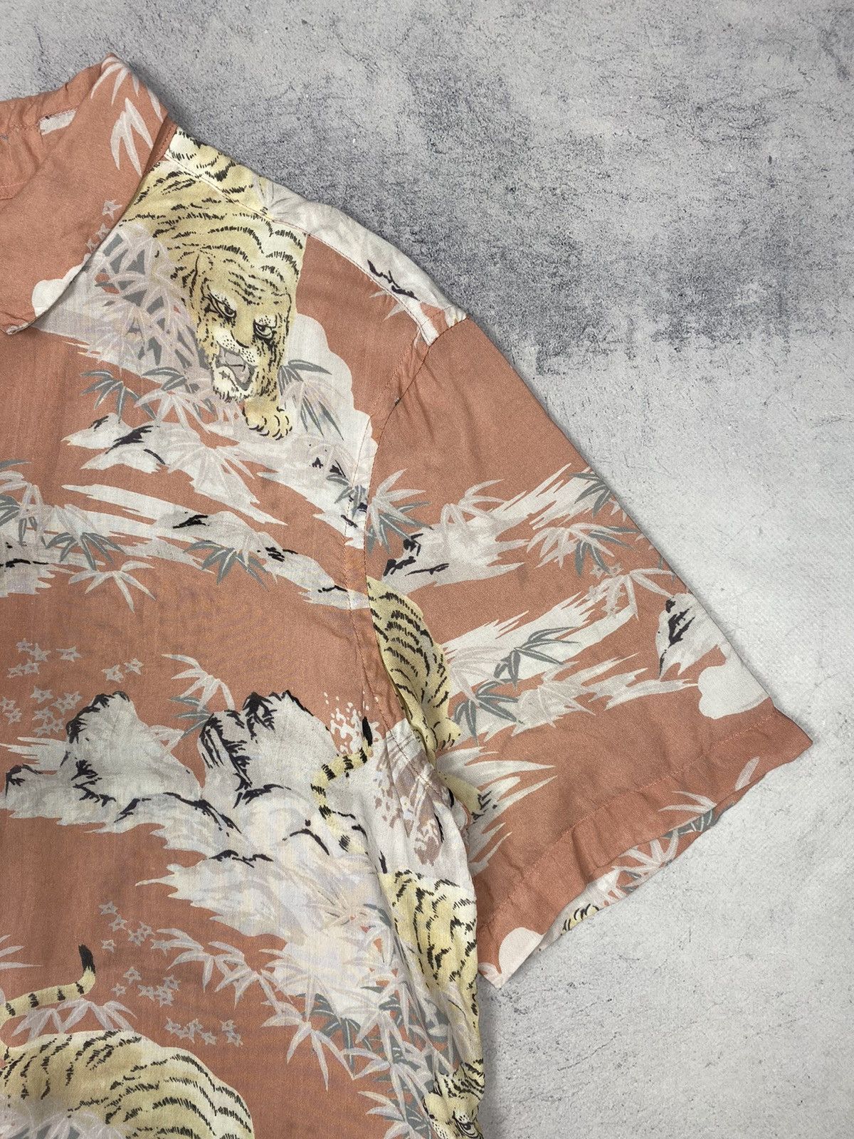 Allsaints Allsaints Tiger Floral Japanese Inspired Hawaiian Shirt Size US M / EU 48-50 / 2 - 7 Thumbnail