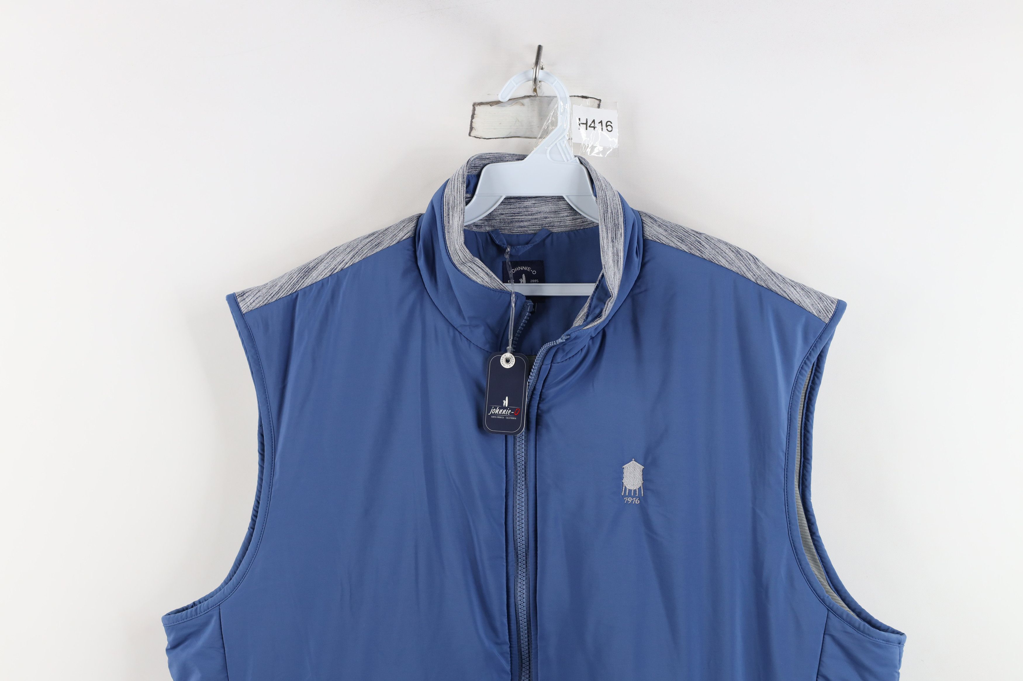 johnnie-O New Johnnie O Full Zip Golfing Puffer Vest Jacket Blue Size US XL / EU 56 / 4 - 2 Thumbnail