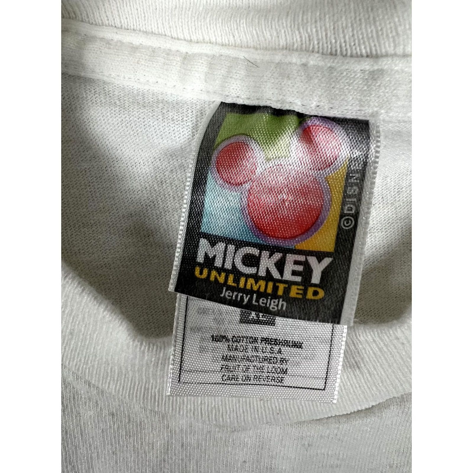 Mickey Unlimited VINTAGE Mickey Unlimited T-Shirt Mens XL White Patriotic Mickey Mouse Stars Graphic Print Crew Neck Short Sleeve Size US XL / EU 56 / 4 - 4 Thumbnail