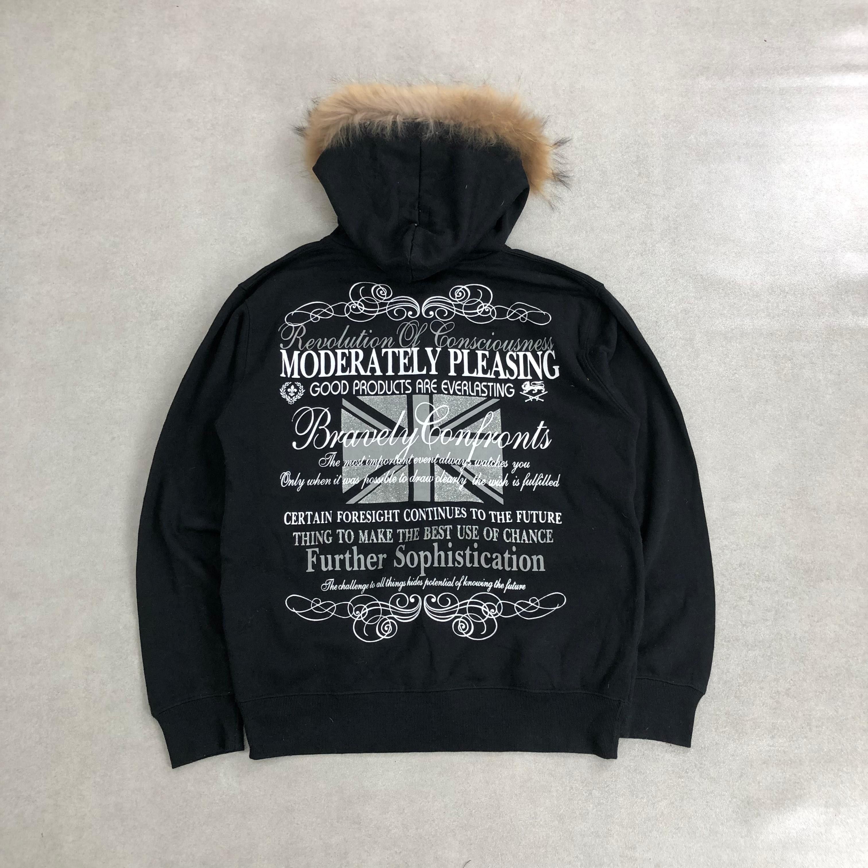 Japanese Brand 2000s Beaumont Carr Poem Goa Gothic Punk Lgb Fur Zip Hoodie Size US L / EU 52-54 / 3 - 14 Thumbnail