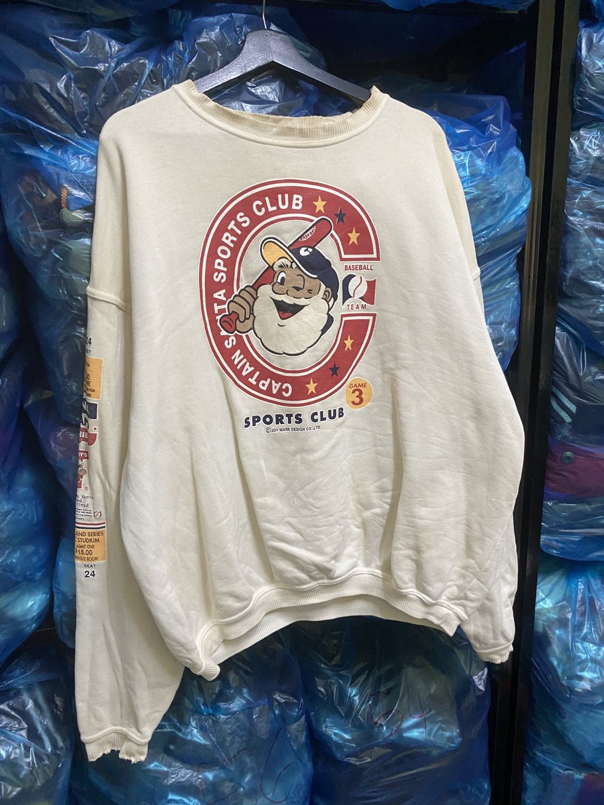 Vintage Vintage Captain Santa Baseball Graphic Sweatshirt Made Japan Size US XL / EU 56 / 4 - 3 Thumbnail