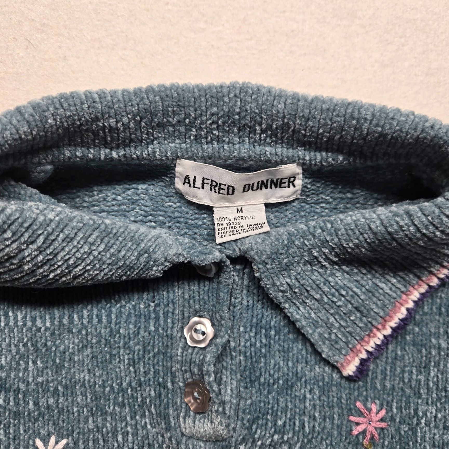 Vintage VINTAGE Alfred Dunner Blue Floral Pattern Long Sleeve Sweater Adult Women's Medium All Seasons Size M / US 6-8 / IT 42-44 - 3 Thumbnail