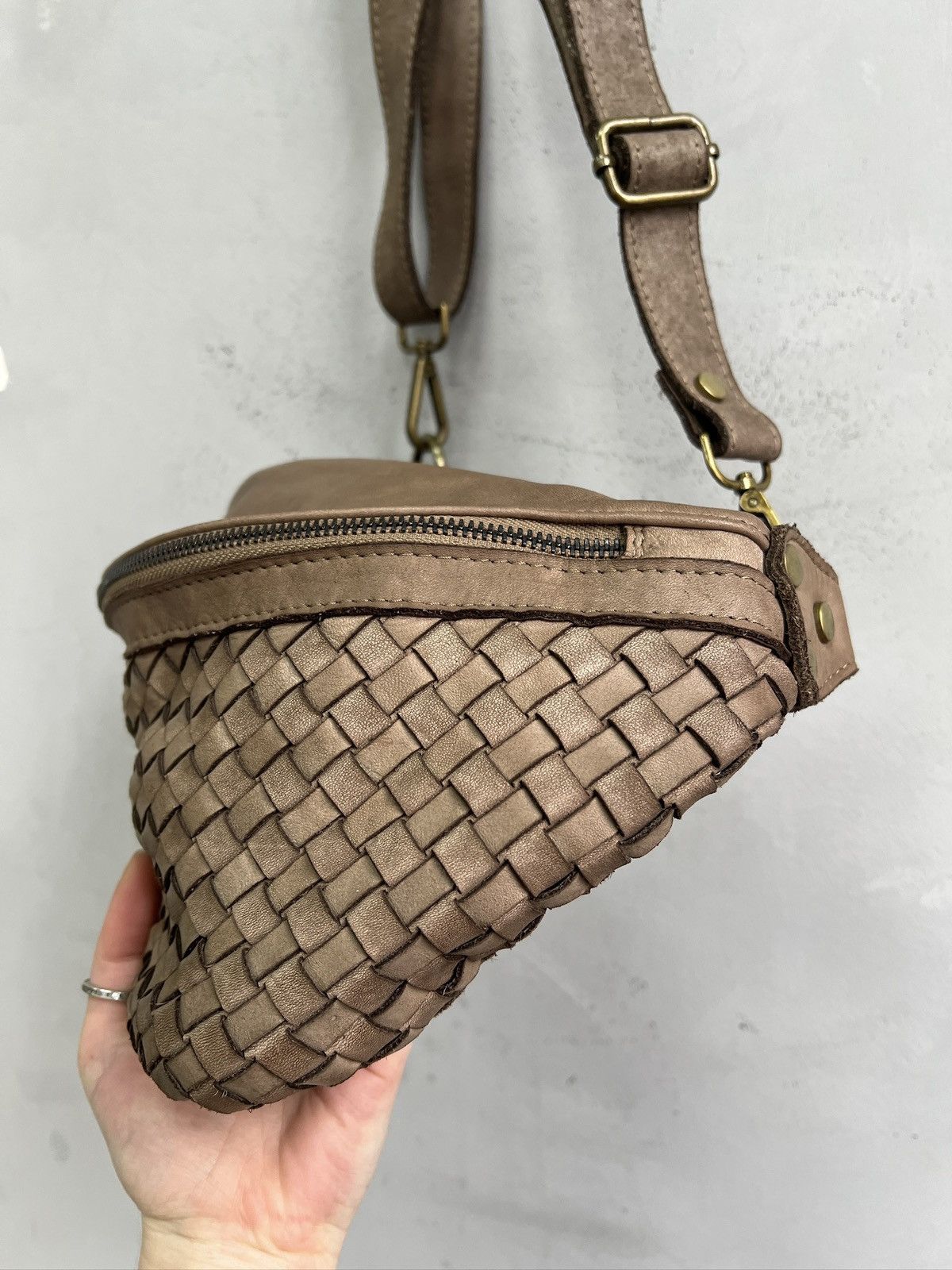 KMRii Avant garde waist bag leather brown kmrii style y2k Size ONE SIZE - 4 Thumbnail