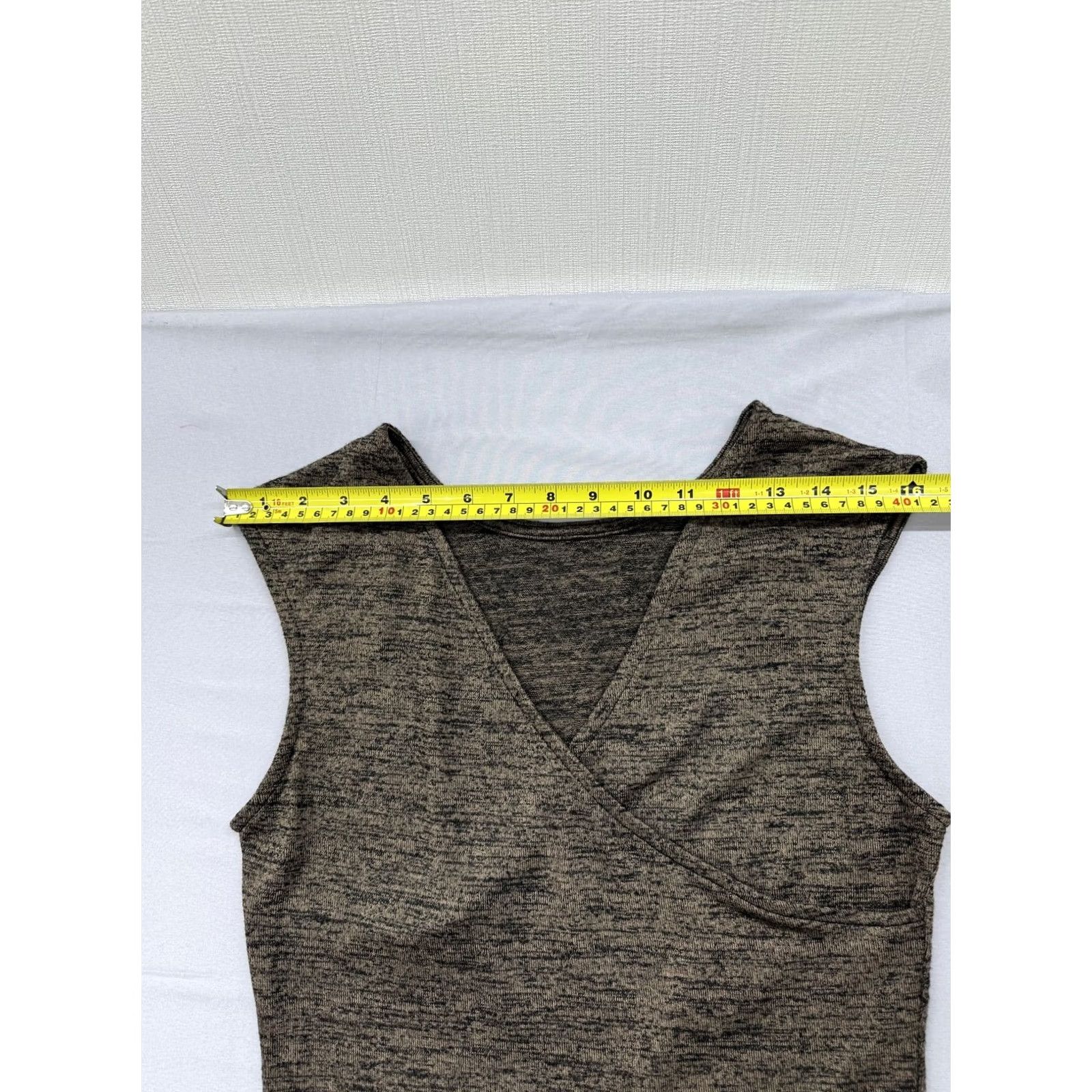 DKNY DKNY Pure Olive Khaki V-Neck Sleeveless Tank Top Women S Cotton/Polyester blend Size S / US 4 / IT 40 - 4 Thumbnail