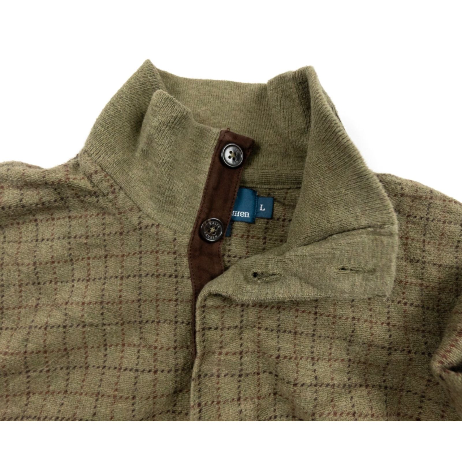 Polo Ralph Lauren VINTAGE Polo Ralph Lauren Sweater Men's Large Pullover Hoodie Knit Check Pattern Preppy Casual Size US L / EU 52-54 / 3 - 4 Thumbnail