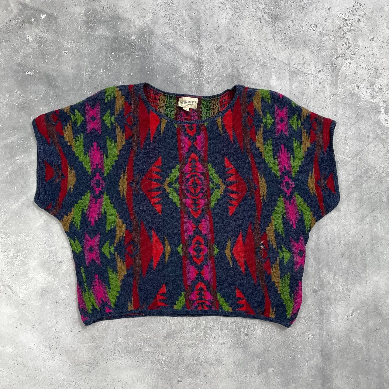 Denim & Supply Ralph Lauren Denim & Supply Ralph Lauren Aztec Pattern SS Sweater Women’s Size XS / US 0-2 / IT 36-38 - 1 Thumbnail
