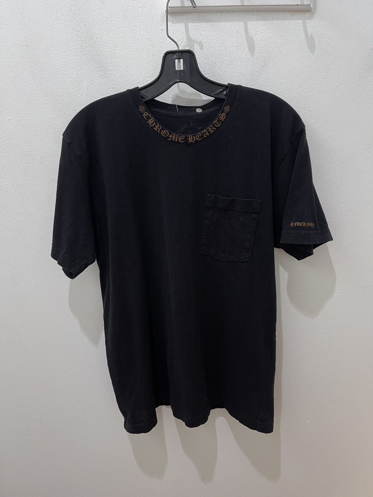 Chrome Hearts CHROME HEARTS FUCK YOU MOCK NECK POCKET TEE SHIRT LARGE ...