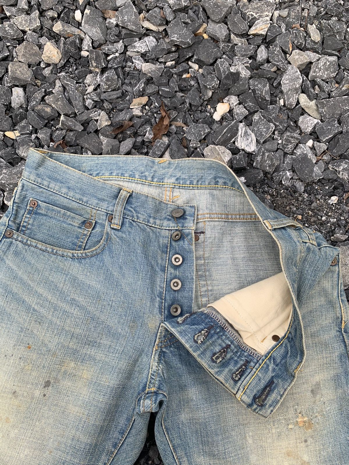 Kapital Nano Universe Mudwash Faded&Rusty Japanese Distressed Denim Size US 31 - 13 Thumbnail