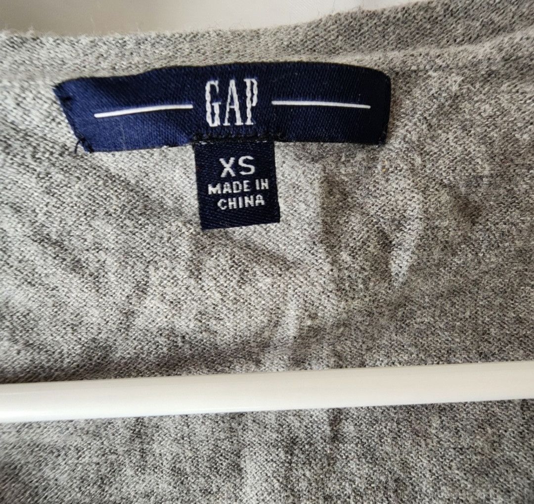 Gap GAP Gray Vneck Tie Knot Light Sweater Long Sleeve Shirt XS Size XS / US 0-2 / IT 36-38 - 3 Thumbnail