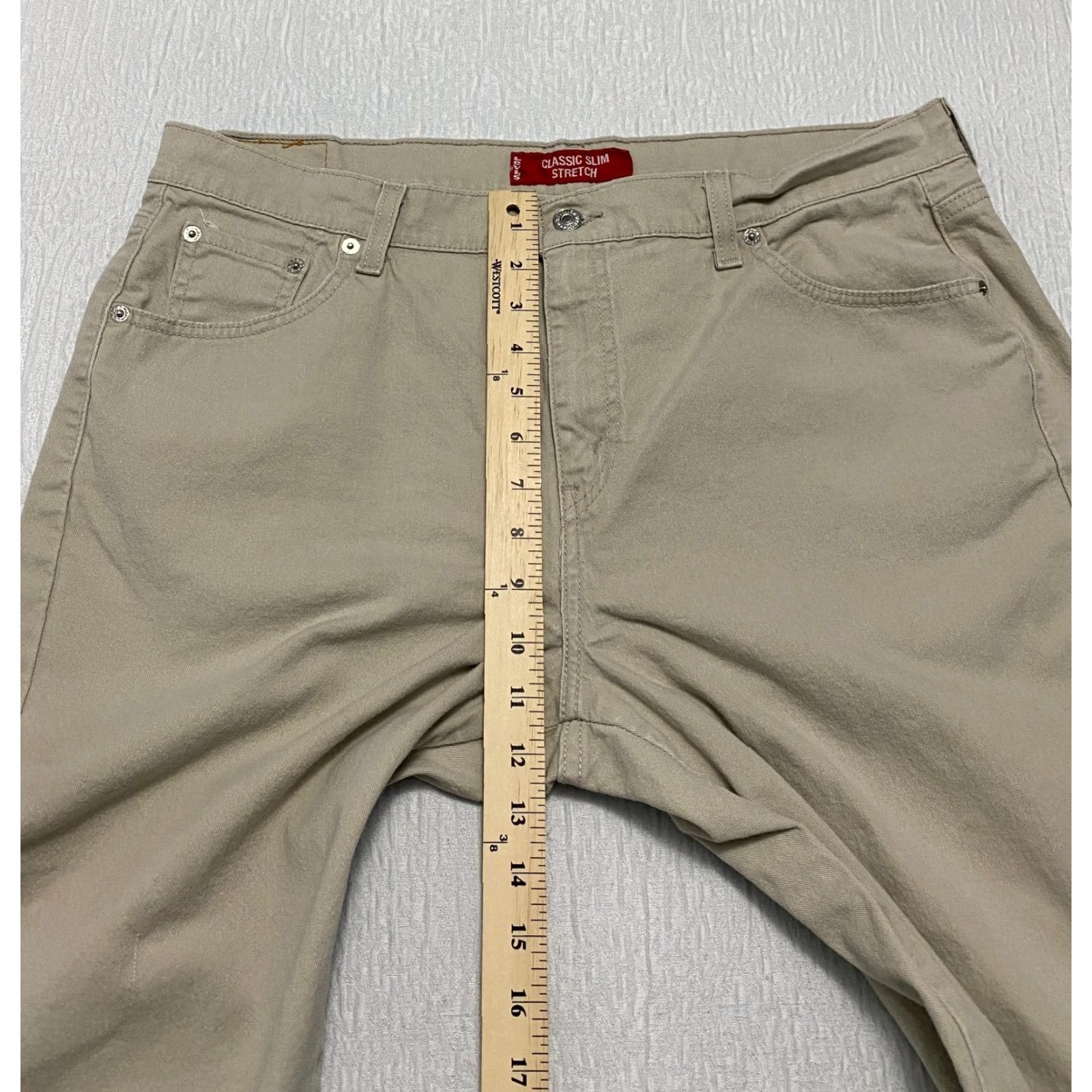 Levi's VINTAGE Levi's Capris Women 18 Beige Denim Stretch Slim 5-Pocket Design Levi's Jeans Womens Size ONE SIZE - 7 Thumbnail