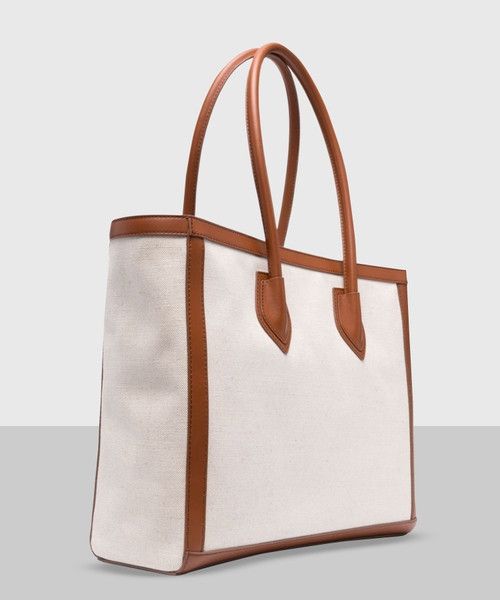 Balmain o1s1wg111225 Size:OS/B-Army 42 Tote Bag in White/Brown Size ONE SIZE - 2 Thumbnail