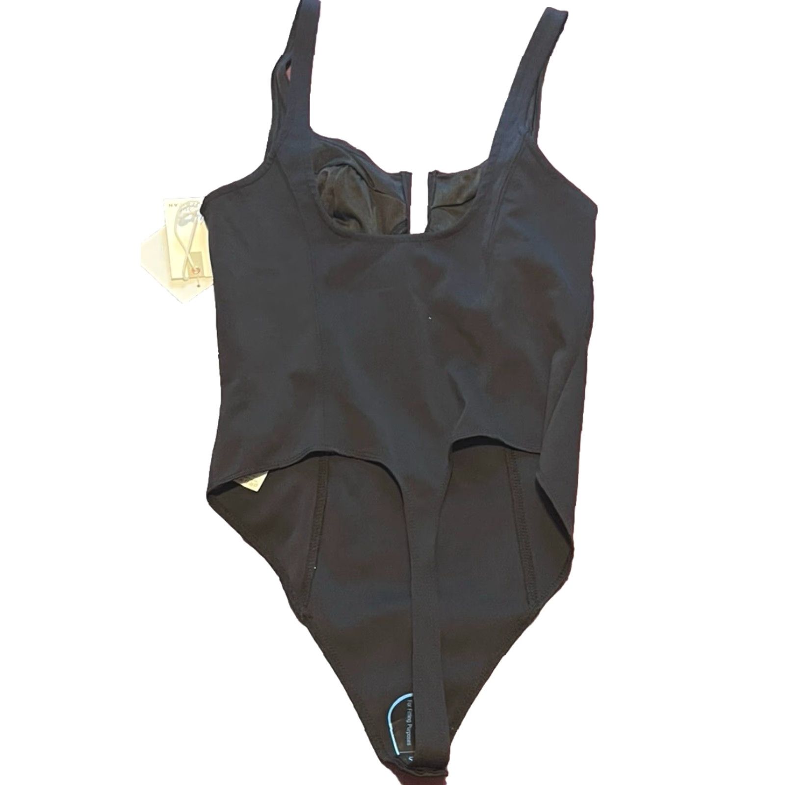 Good American GOOD AMERICAN SCUBA U CORSET BODYSUIT Size 4 Black Sleeveless Tank Womens Size S / US 4 / IT 40 - 5 Thumbnail