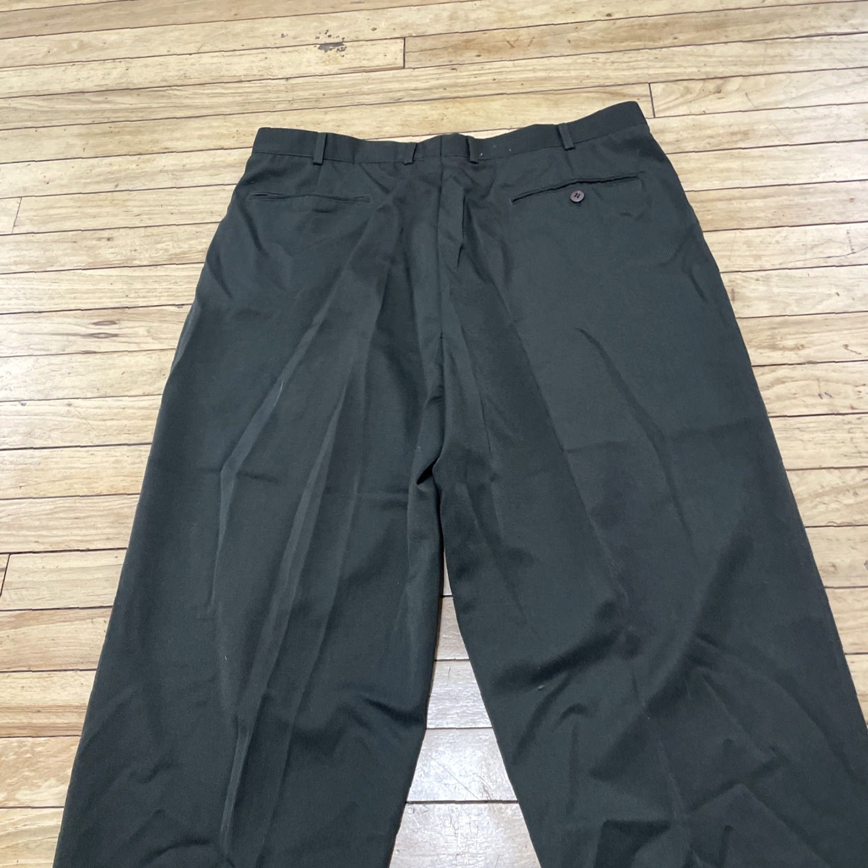 Vintage VINTAGE OG Classics Pants Men 38 34 Green 90s Retro Pleated Trousers Dress Pants Mens Regular Straight 37x34 Size US 38 / EU 54 - 4 Thumbnail