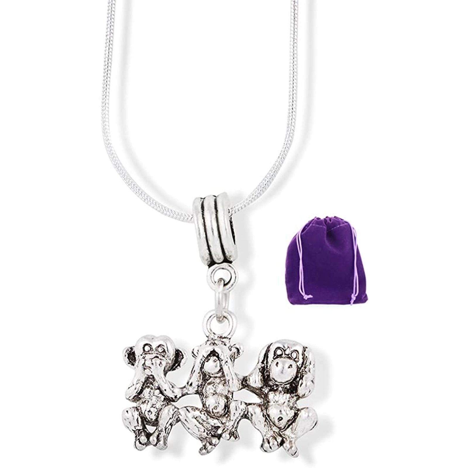 & Other Stories Hear no Evil See no Evil Speak no Evil Necklace Pendant Size ONE SIZE - 1 Thumbnail
