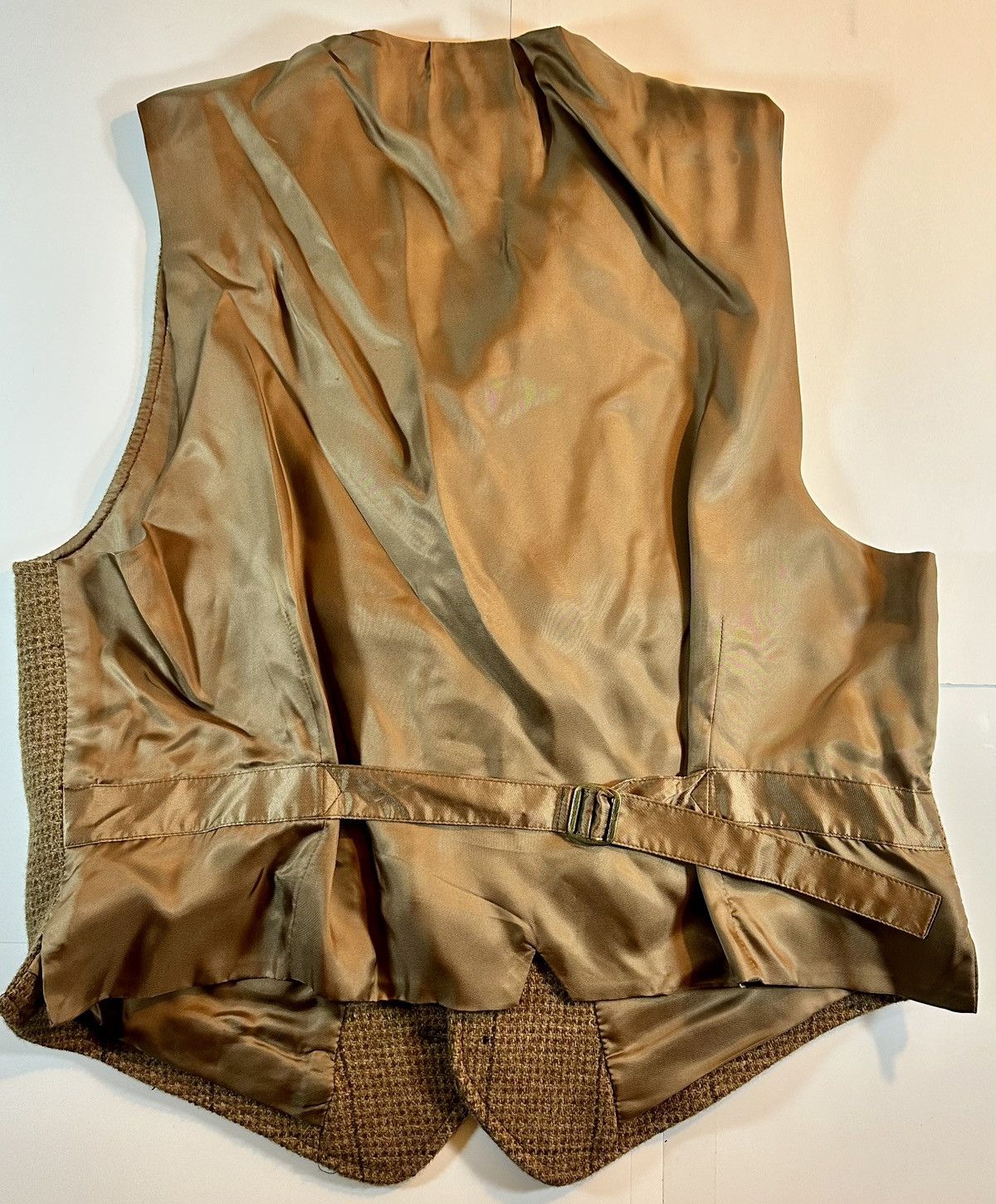 Polo Ralph Lauren Polo Ralph Lauren Tweed Vest/Waistcoat XL -Brown Houndstooth Size 46R - 3 Thumbnail
