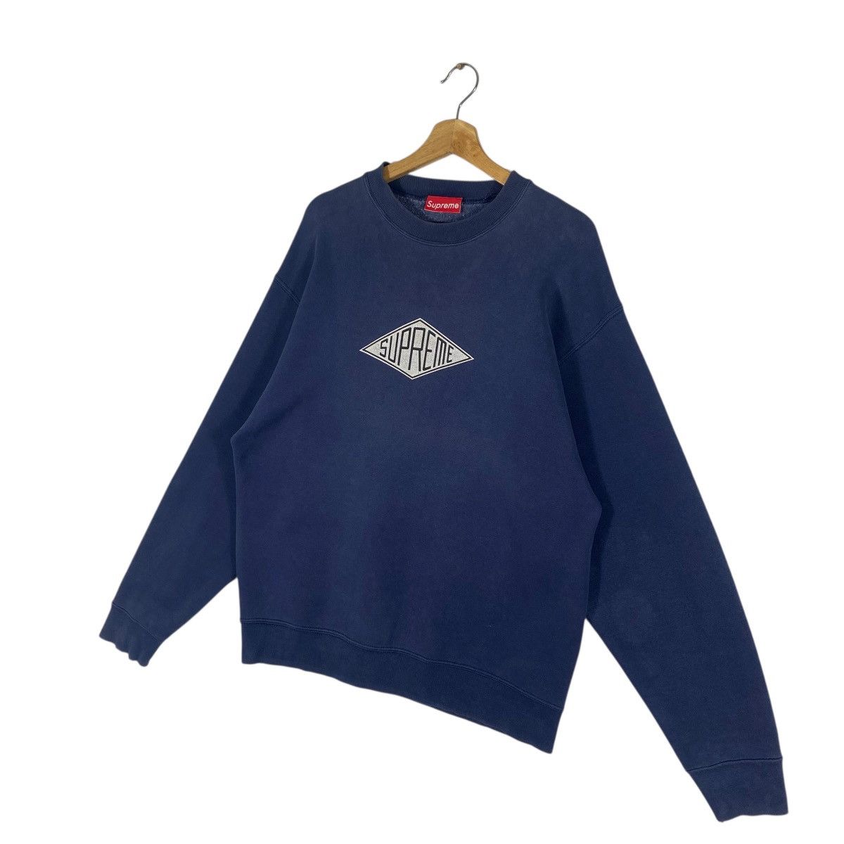 Supreme × Vintage Vintage 90s Supreme Sweatshirt L Size Blue Colour Size US L / EU 52-54 / 3 - 2 Thumbnail