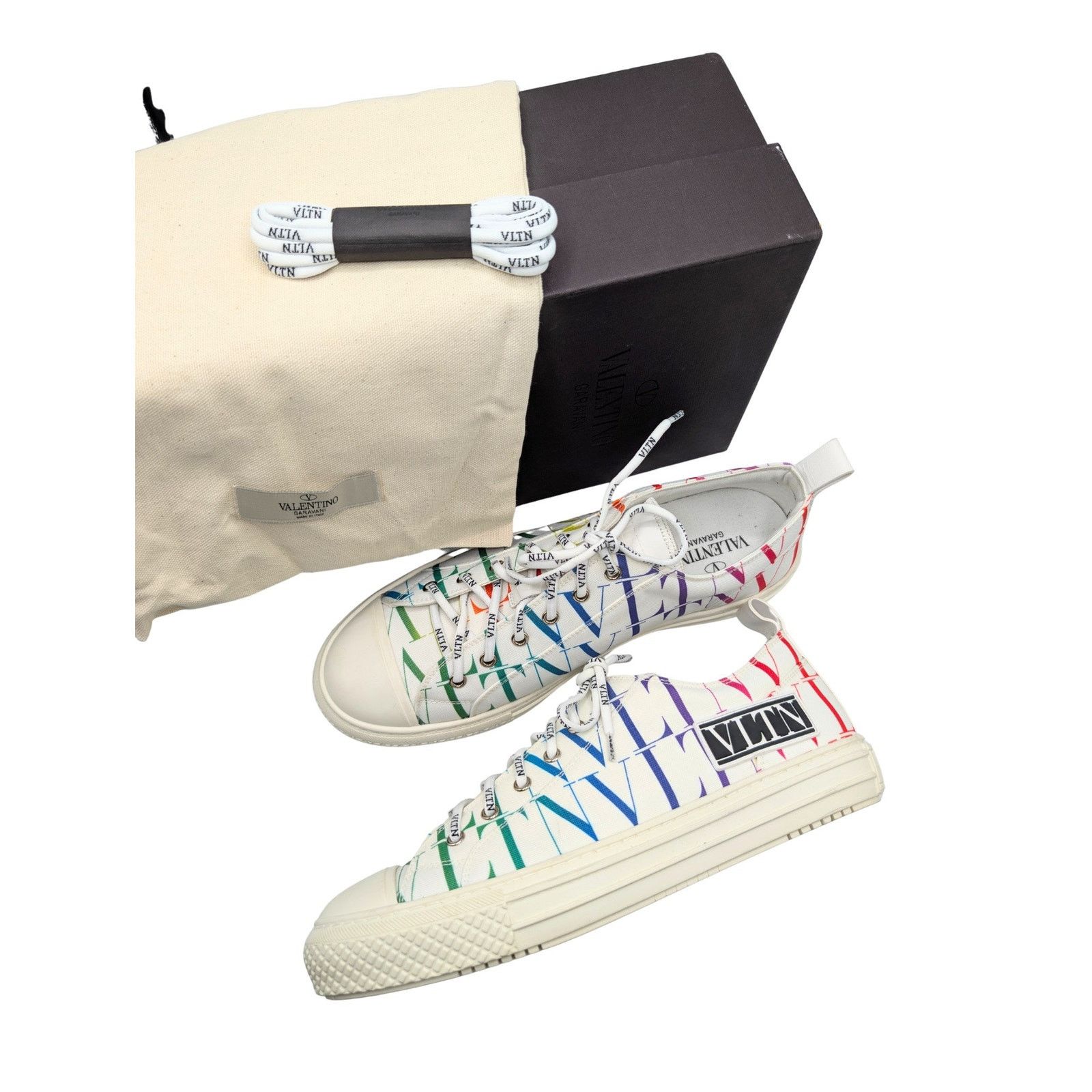 Valentino Valentino White Rainbow Giggies VLTN Sneakers Men Size 43 Size US 10 / EU 43 - 2 Thumbnail