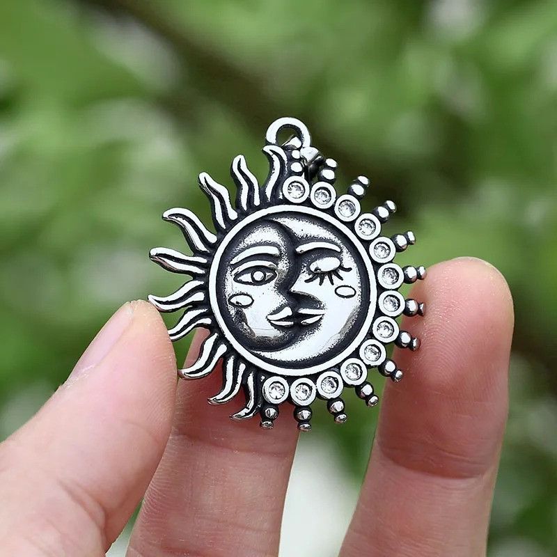 Jewelry Moon And Sun Face Necklace Size ONE SIZE - 2 Thumbnail