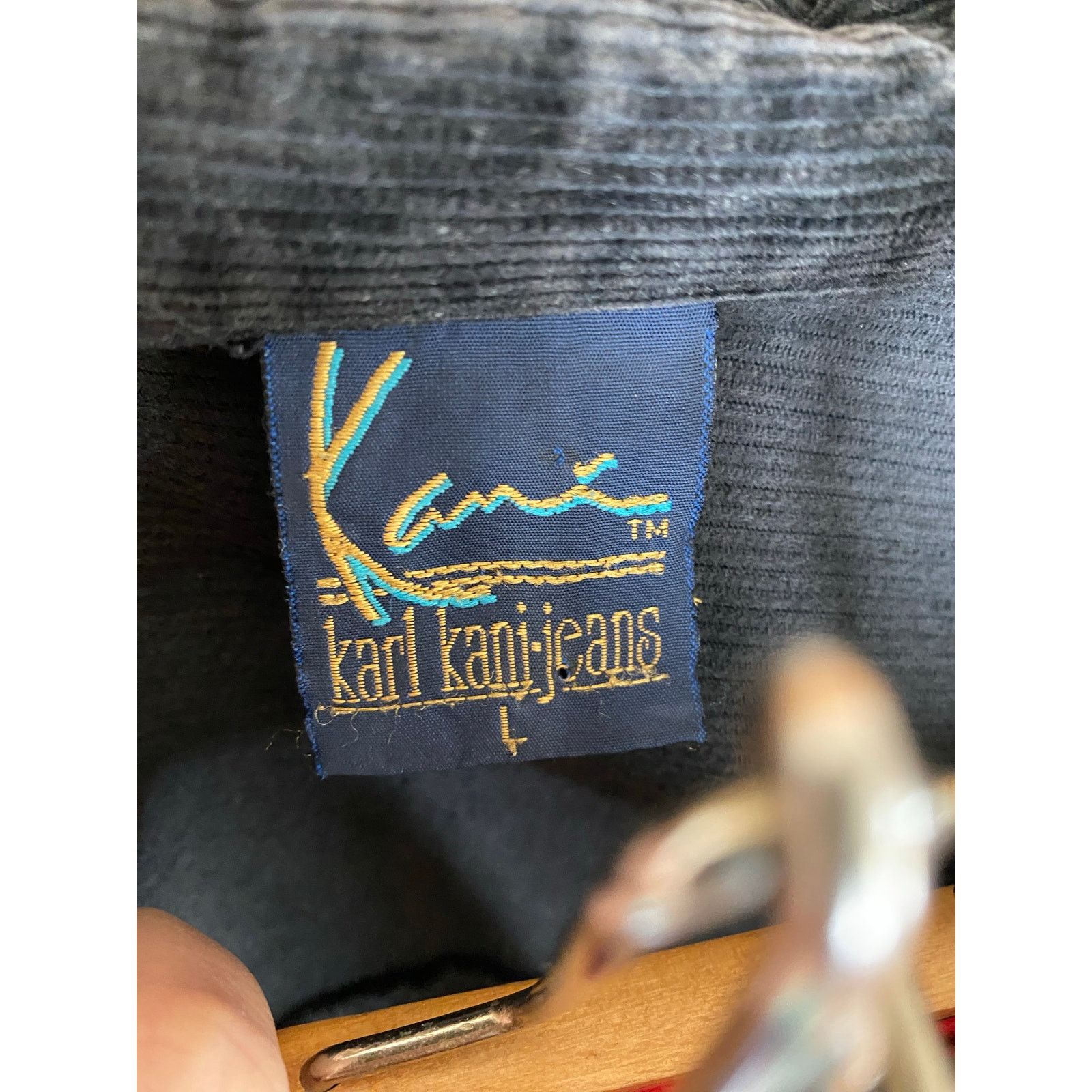 Karl Kani Karl Kani Jeans Black Button Up Corduroy Shirt L Shacket Size US L / EU 52-54 / 3 - 8 Thumbnail