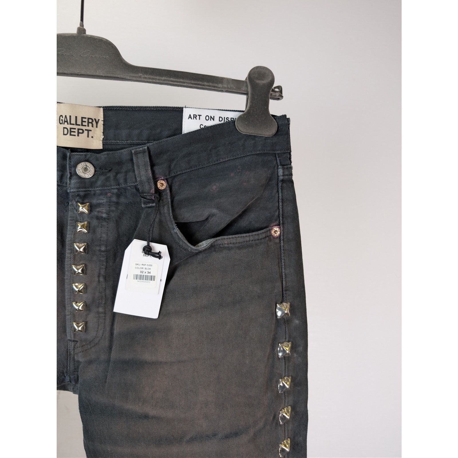 Gallery Dept. o1rshd1 Studded LA Flare Jeans in Black 32 x 34 Size US 32 / EU 48 - 5 Thumbnail