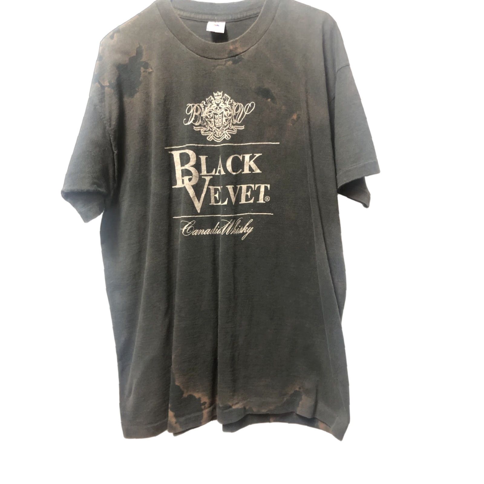 Velvet VINTAGE Faded Black Velvet Canadian Whiskey T Shirt XL Men Velvet Black Sun Liquor Adult XL T-Shirt Mens Size US XL / EU 56 / 4 - 1 Thumbnail