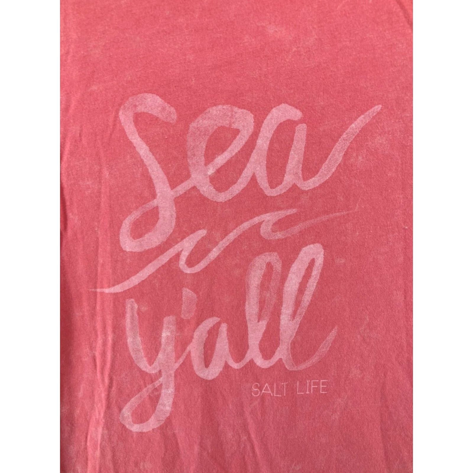 Vintage Salt Life Tank Top Womens Small Coral SEA YALL Beach Summer Size S / US 4 / IT 40 - 4 Thumbnail
