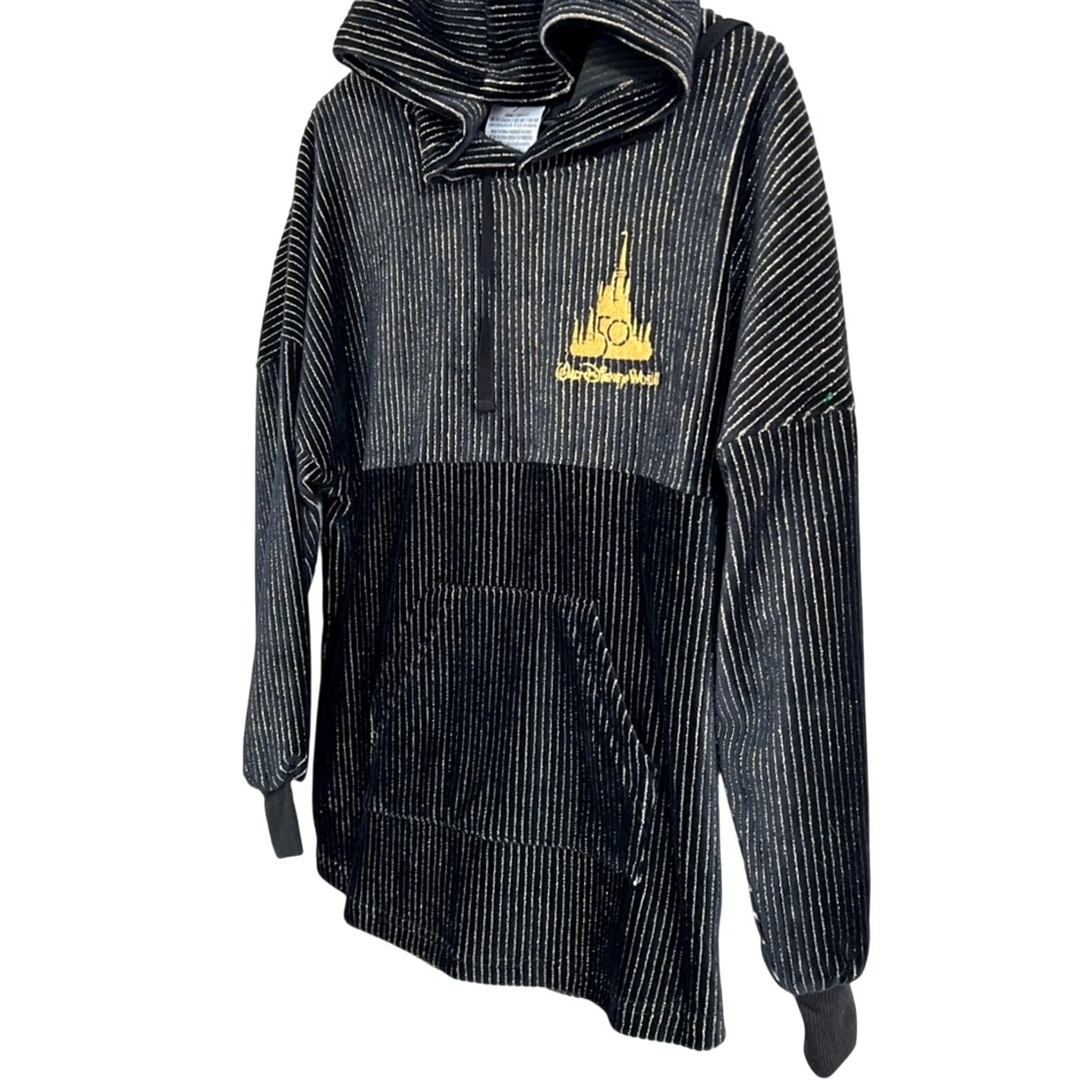Disney Walt Disney 50th Anniversary Luxe Corduroy Black Spirit Jersey XS Hoodie Unisex Adults Pullover Mens Womens Girls Boys Size XS / US 0-2 / IT 36-38 - 4 Thumbnail