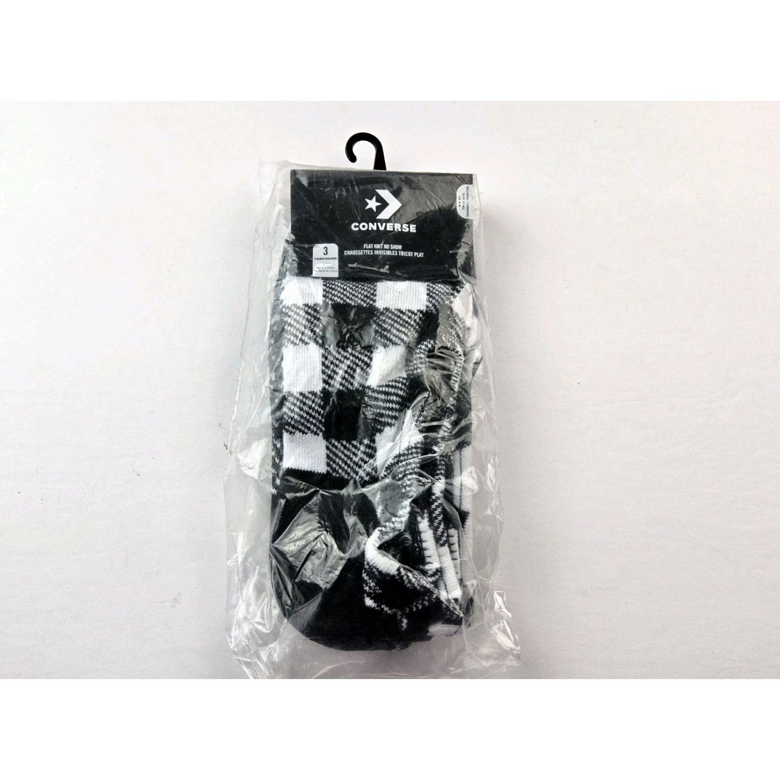 Converse Converse No-Show Socks 3 Pairs Size 8-11 Women Multicolor Knitted Flat Knit Socks One Size Size US 4 / IT 34 - 2 Thumbnail