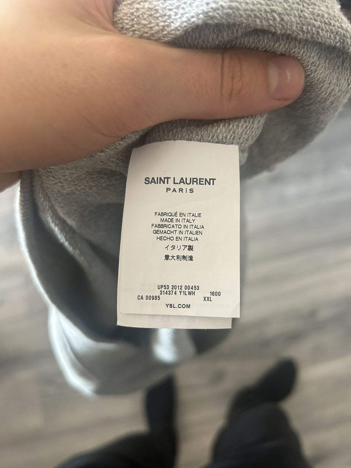 Saint Laurent Paris Saint Laurent Paris Sleeveless Sweatshirt XXL Size US XXL / EU 58 / 5 - 9 Thumbnail
