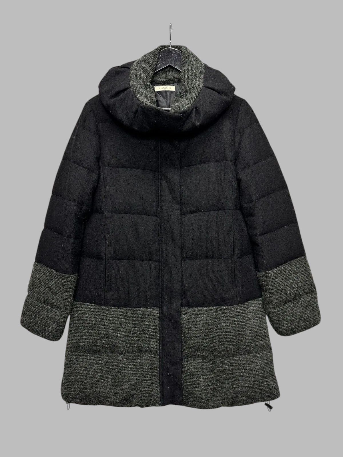 KMRii Raffia Black Wool Coat Elegant Minimalist Longline Style Size US M / EU 48-50 / 2 - 1 Thumbnail