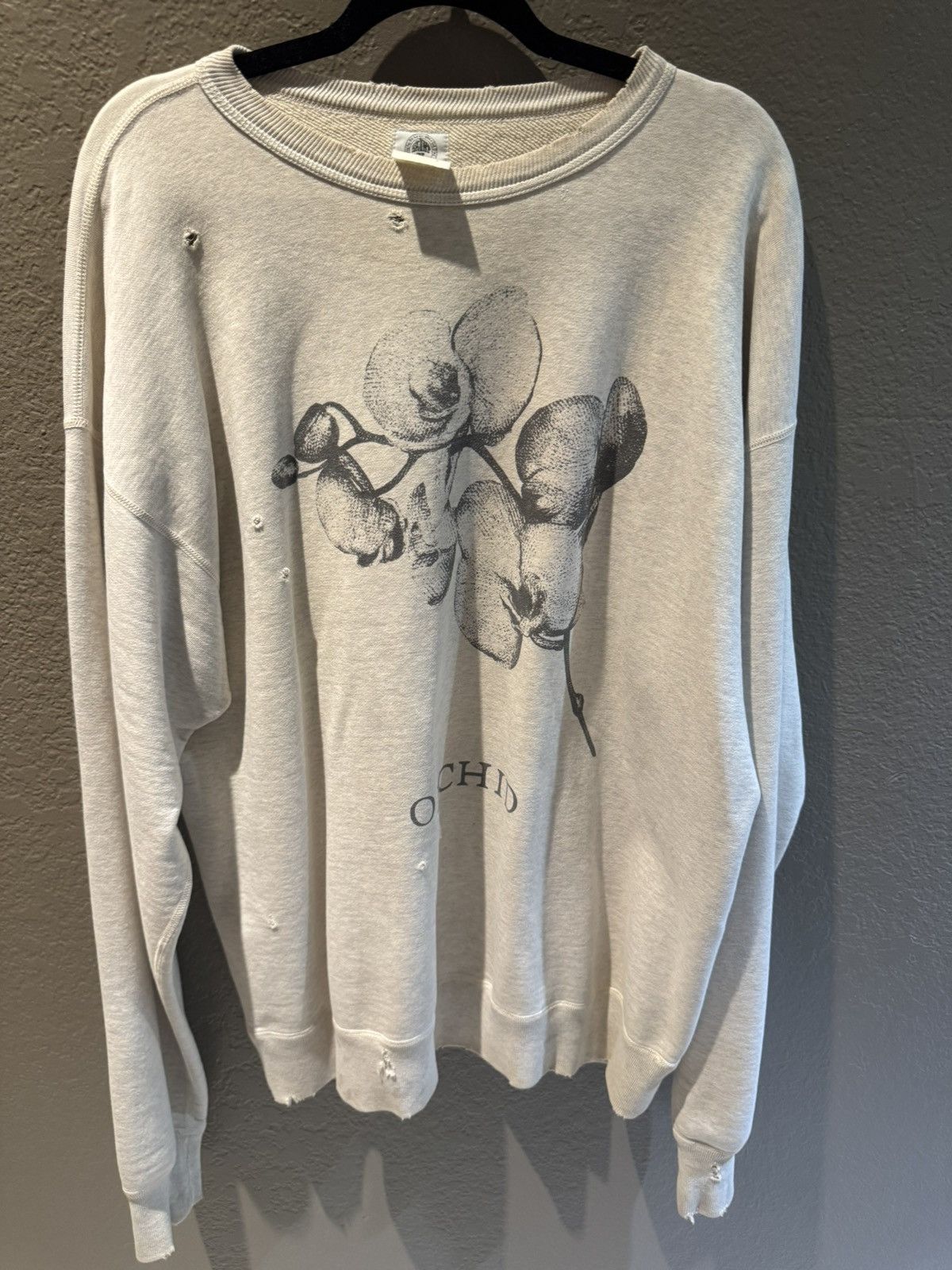 Saint Michael Love Orchid Crewneck Distressed Paint Splattered Faded Soft Size US XL / EU 56 / 4 - 7 Thumbnail