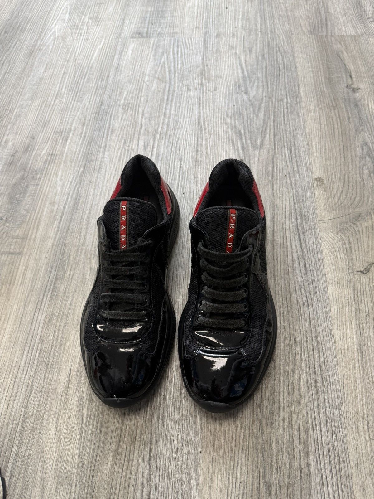 Prada Prada Cup Sneakers - Black / Red Size US 10.5 / EU 43-44 - 7 Thumbnail