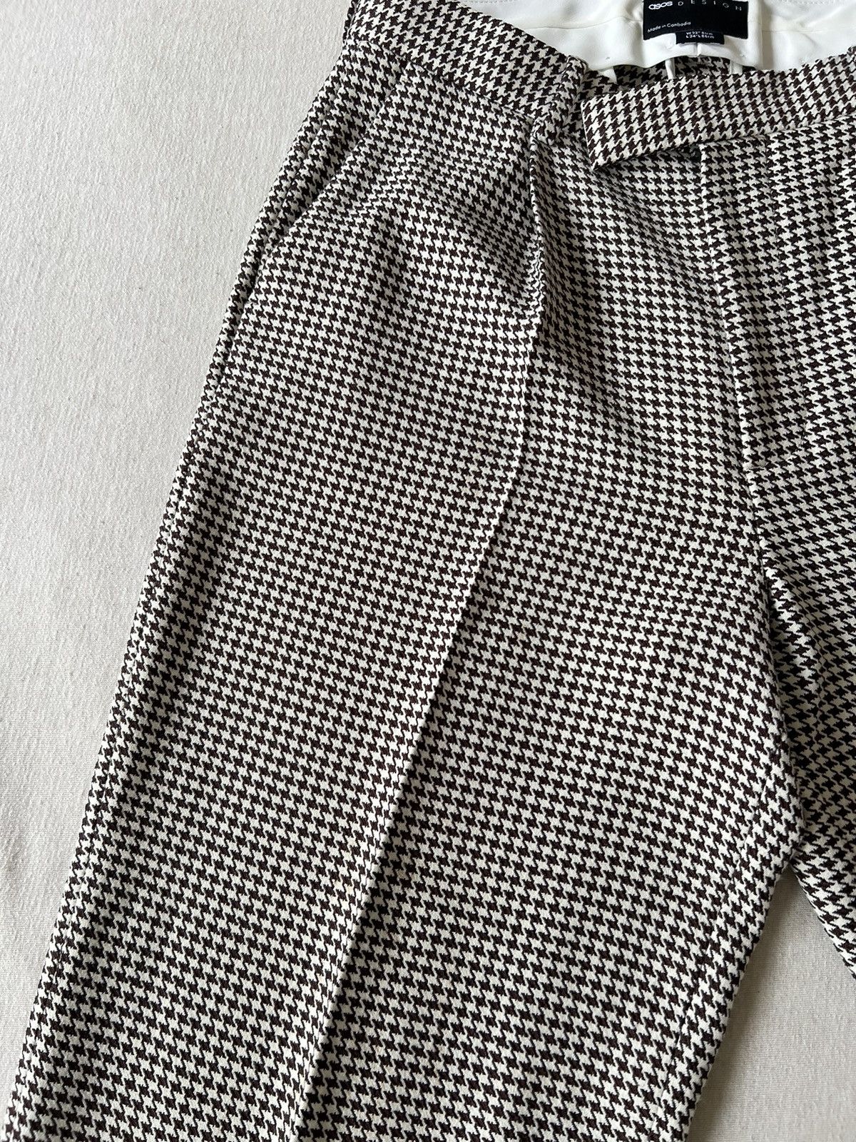 Asos Cool dark-brown houndstooth pants Size US 32 / EU 48 - 4 Thumbnail
