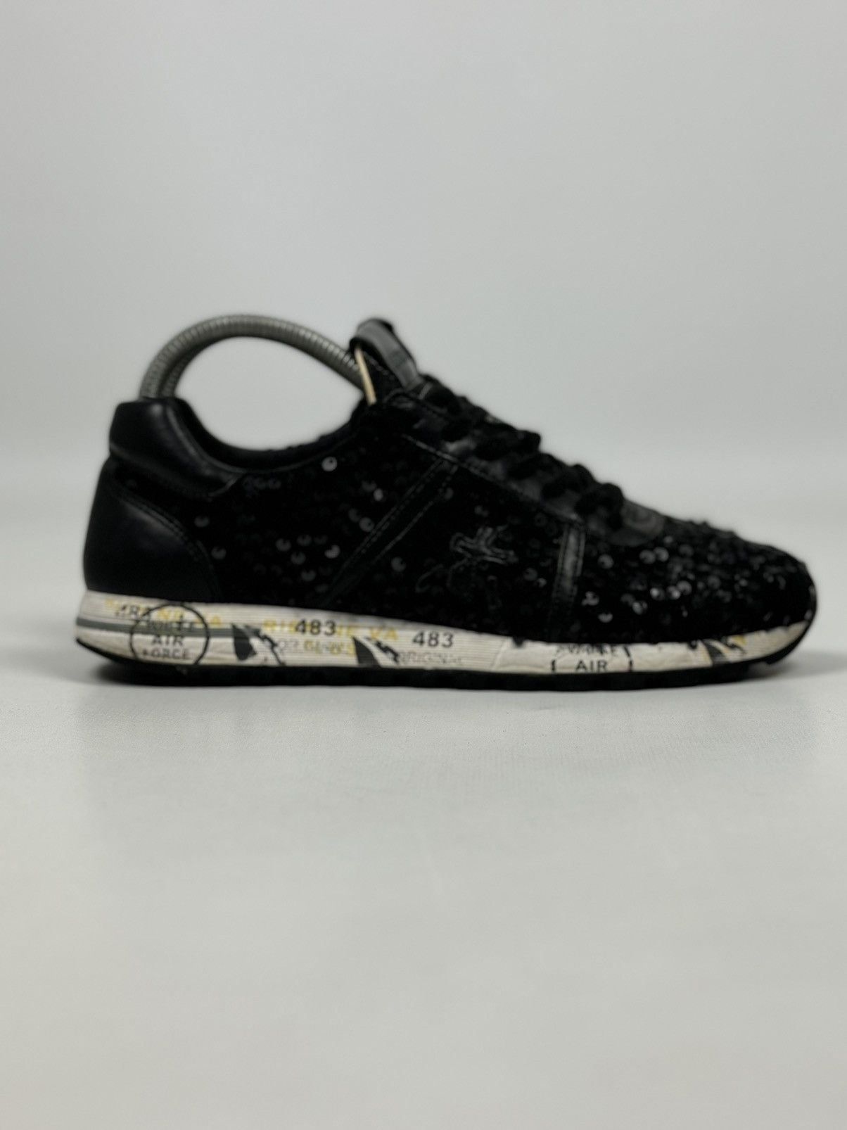 Premiata Premiata Glitter Low Top Black Sneakers Size US 8 / IT 38 - 5 Thumbnail