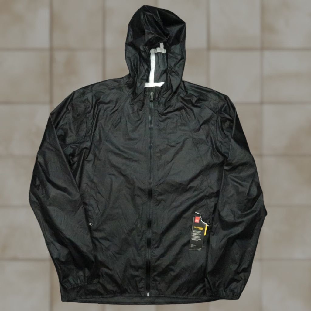 VINTAGE Under Armour Windbreaker Jacket Mens 2XL Black Softshell