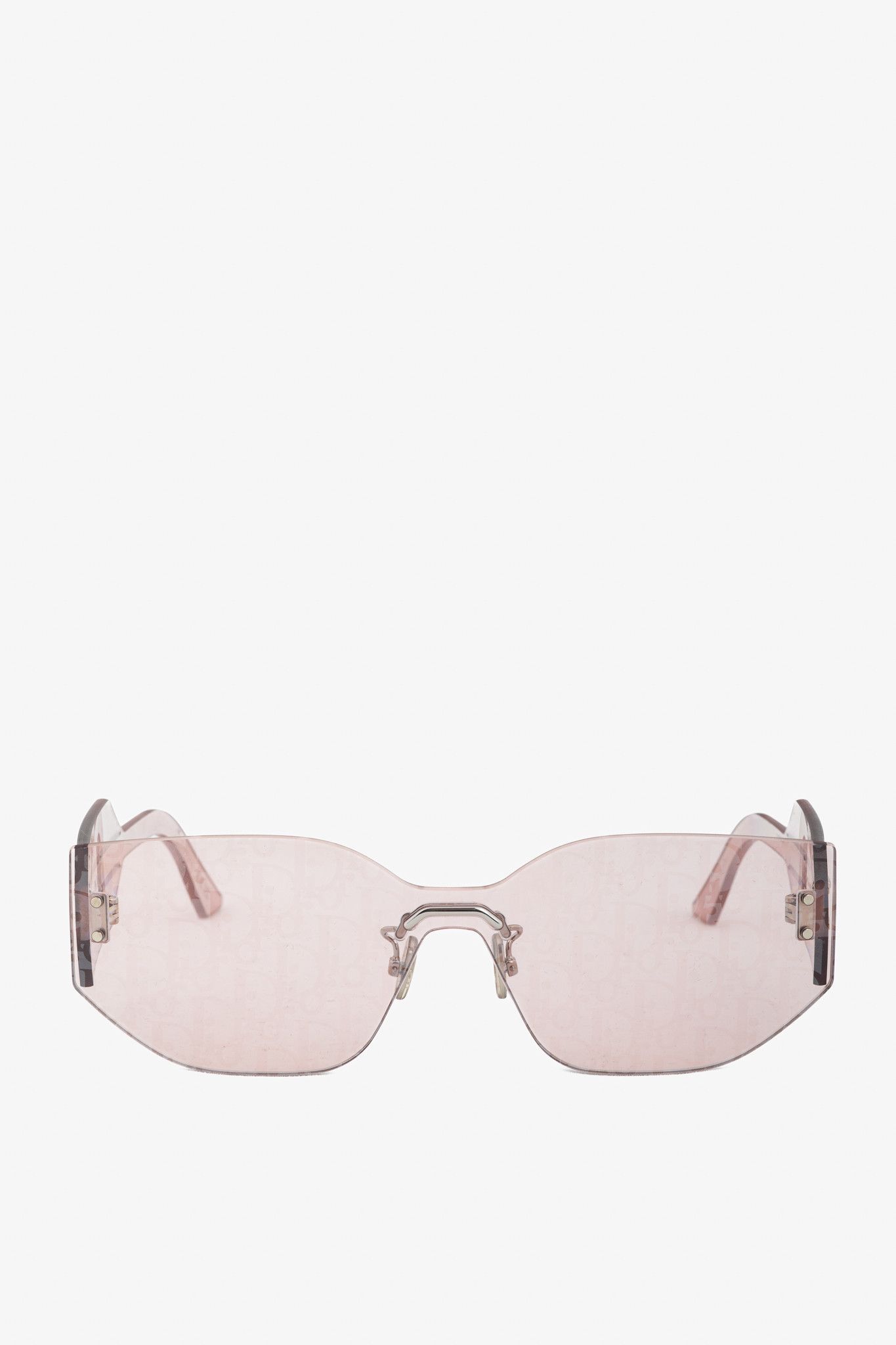 Dior Christian Dior DiorClub M6U Pink Monogram Shield Sunglasses Size ONE SIZE - 2 Thumbnail