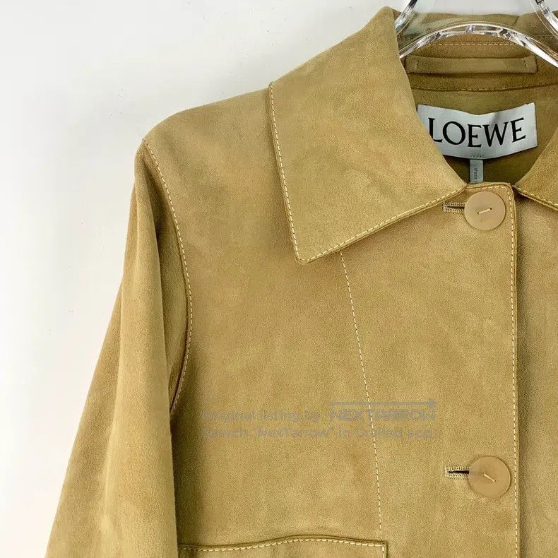 Loewe Loewe Brown Leather Collar Single Breasted Long Sleeve Jac Size XXS / US 00 / IT 34 - 3 Thumbnail