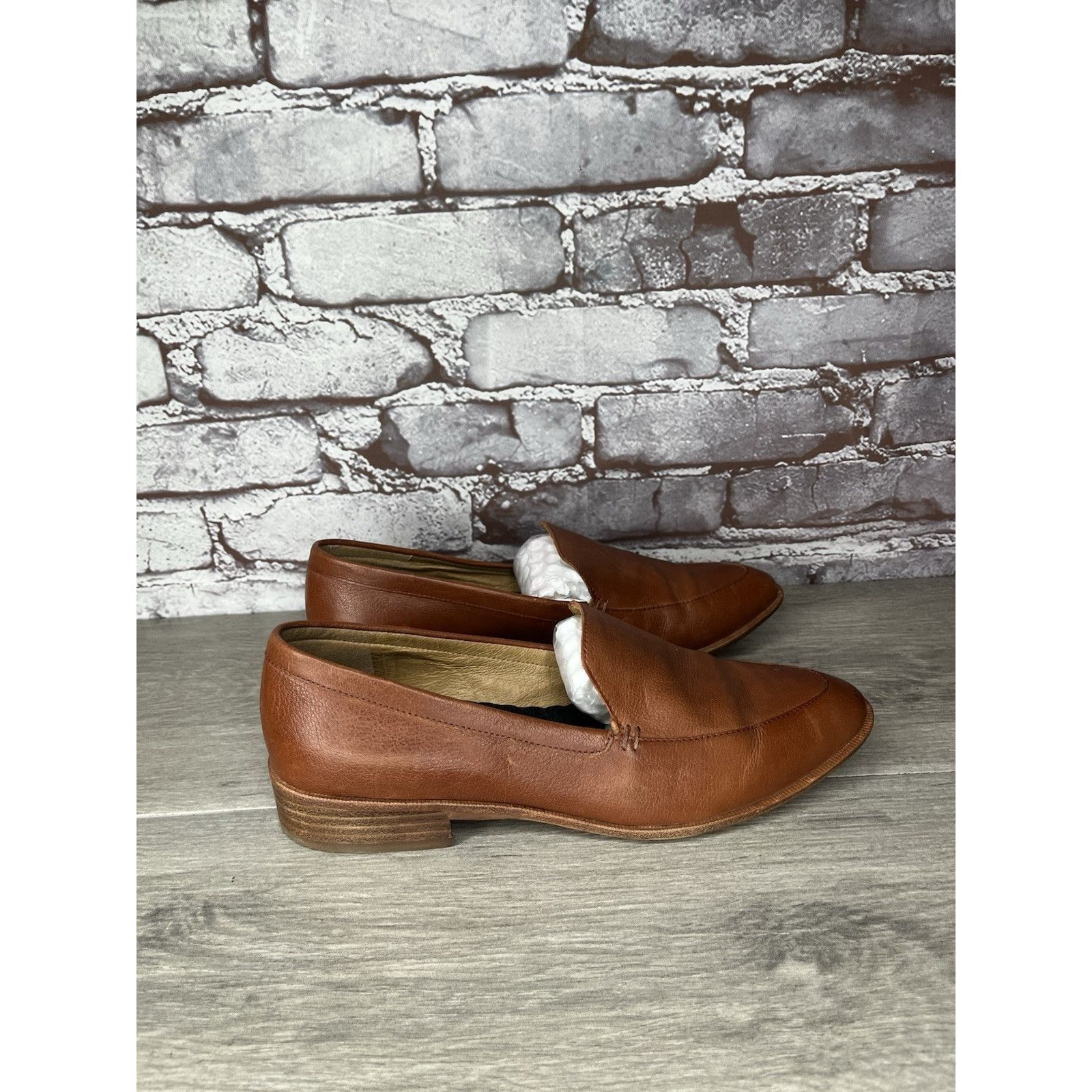 Madewell Madewell Frances Leather Loafers Burnished Mahogany Slip-On Size US 8.5 / IT 38.5 - 3 Thumbnail