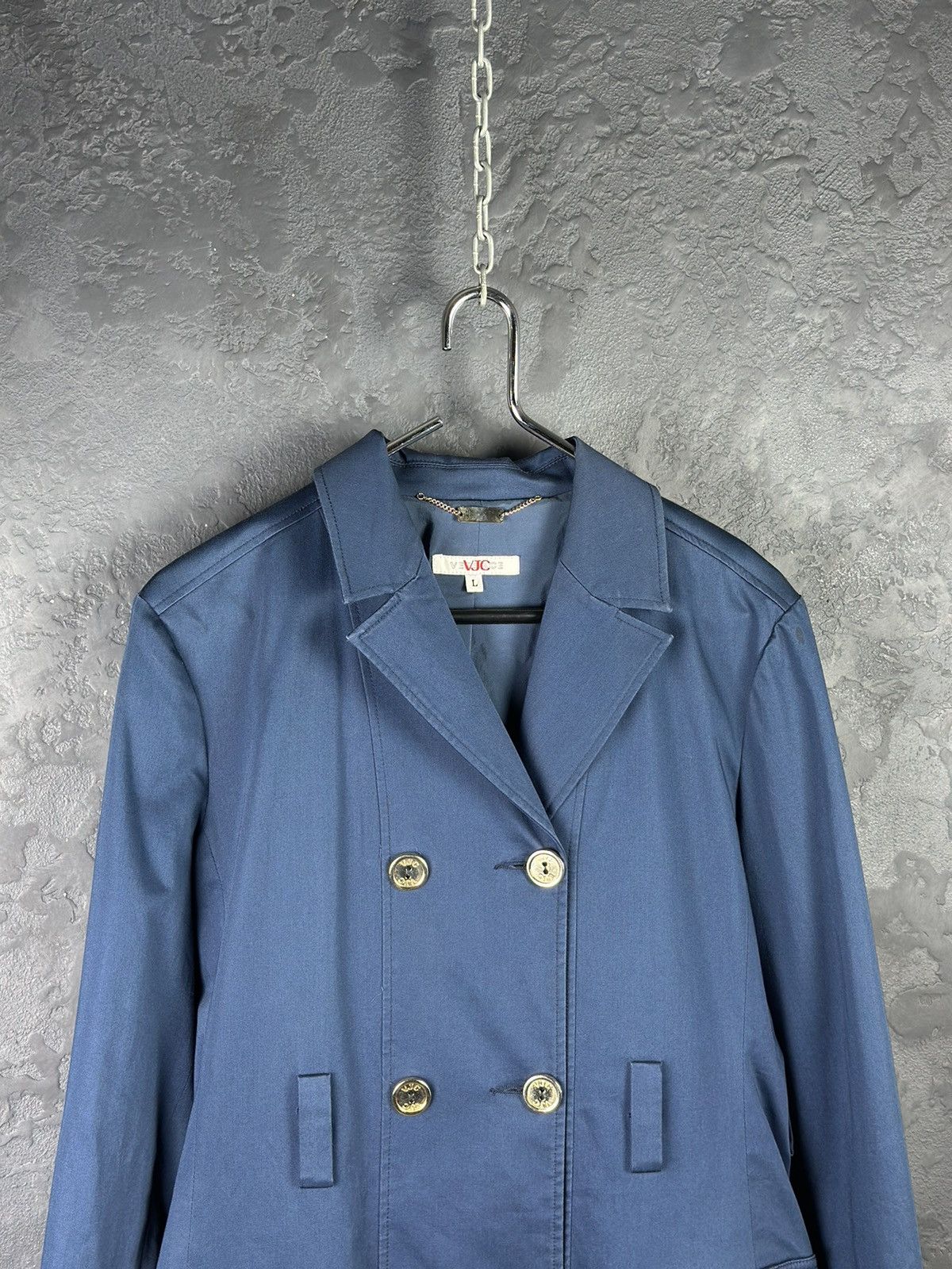 Versace Vintage Versace Jeans Couture 90s Trench Coat jacket Size L / US 10 / IT 46 - 2 Thumbnail