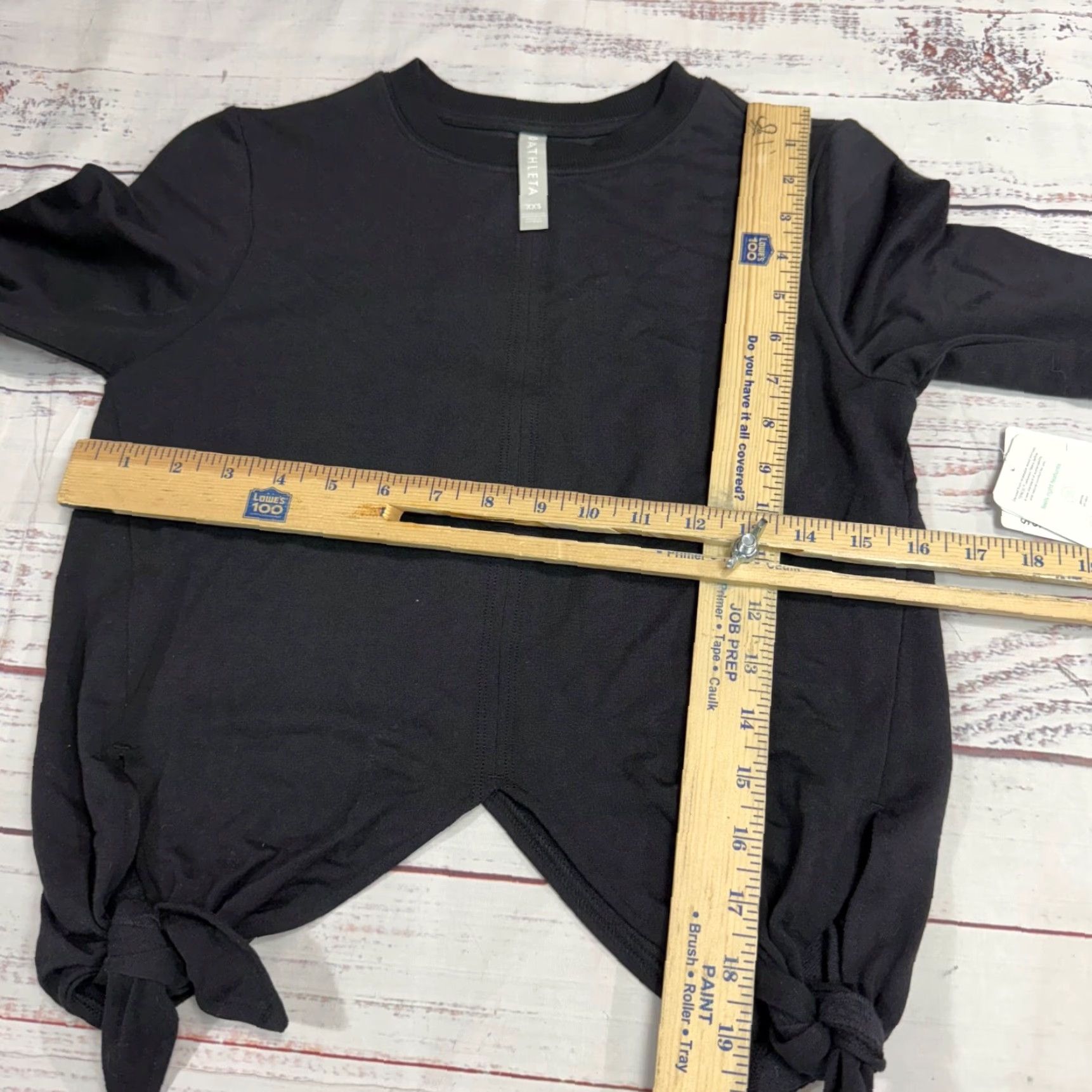 Athleta Athleta Womens Sweatshirt Pullover XS Black Long Sleeve Side Tie Samsara New XS Womens Black Sweatshirt Size XXS / US 00 / IT 34 - 2 Thumbnail