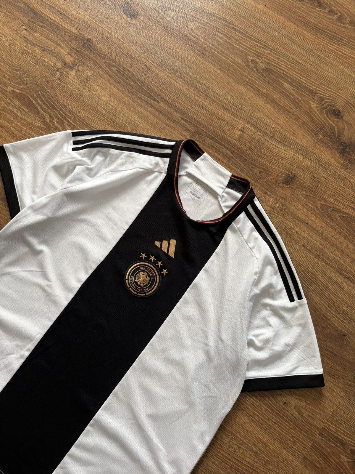 Adidas × Vintage Adidas Germany 2022/23 Soccer Jersey Home Shirt Deutschland Size US XXL / EU 58 / 5 - 2 Thumbnail