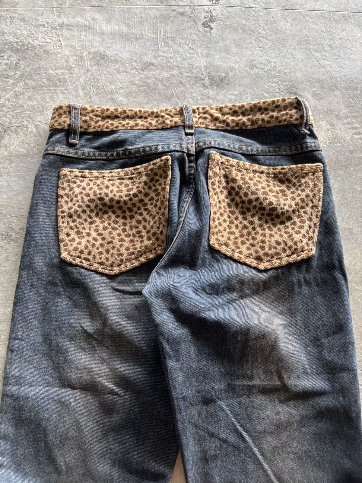Hysteric Glamour vintage seal kay flared jeans cheetah leopard design rusty Size 26" / US 2 / IT 38 - 13 Thumbnail