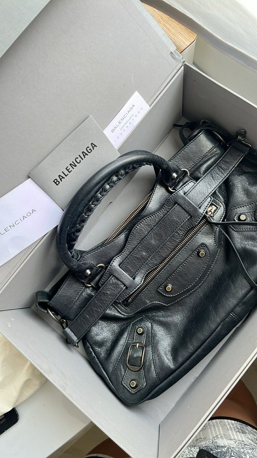 Balenciaga Balenciaga "The First" 2005 Black Chevre Leather Size ONE SIZE - 1 Thumbnail