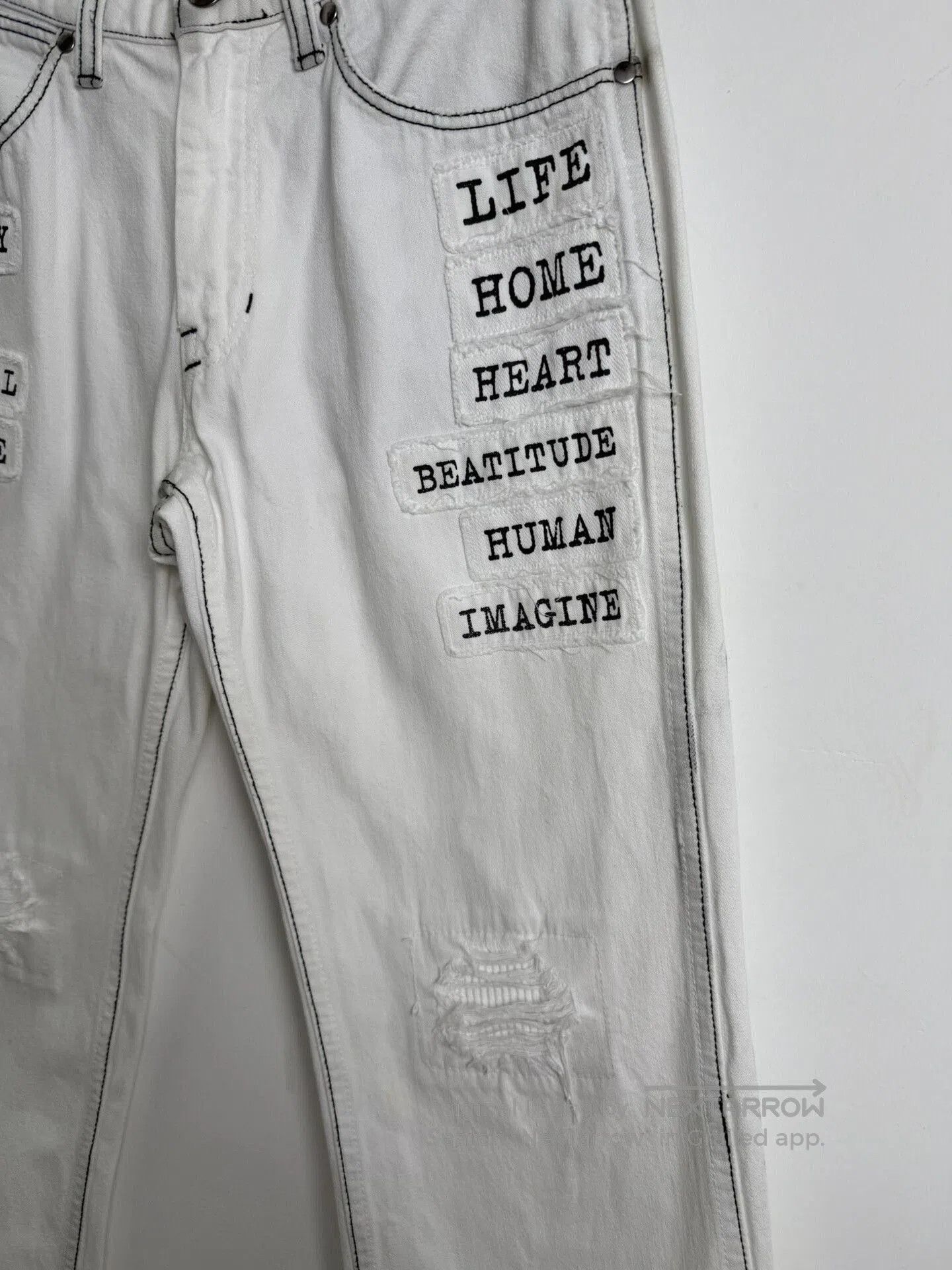 Comme des Garcons Homme Plus Number (n)ine 01SS Patchwork Denim Pants. Size US 28 / EU 44 - 4 Thumbnail