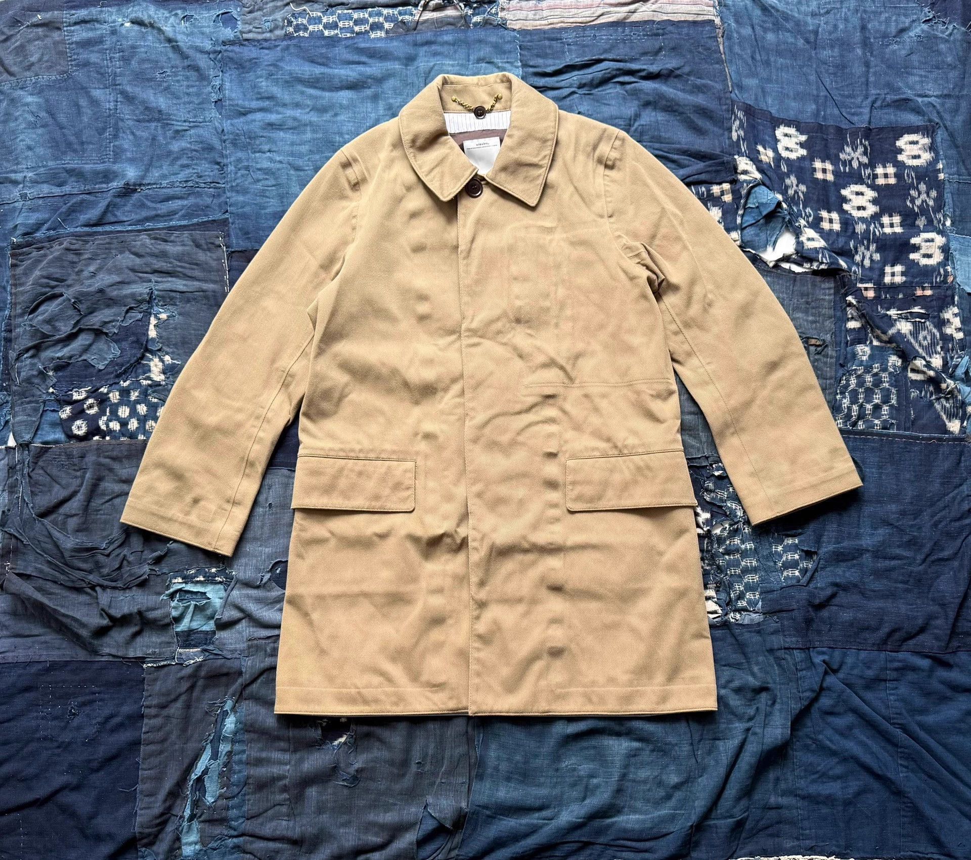 Visvim Beige Long Coat with Collar and Pockets Size US L / EU 52-54 / 3 - 1 Thumbnail