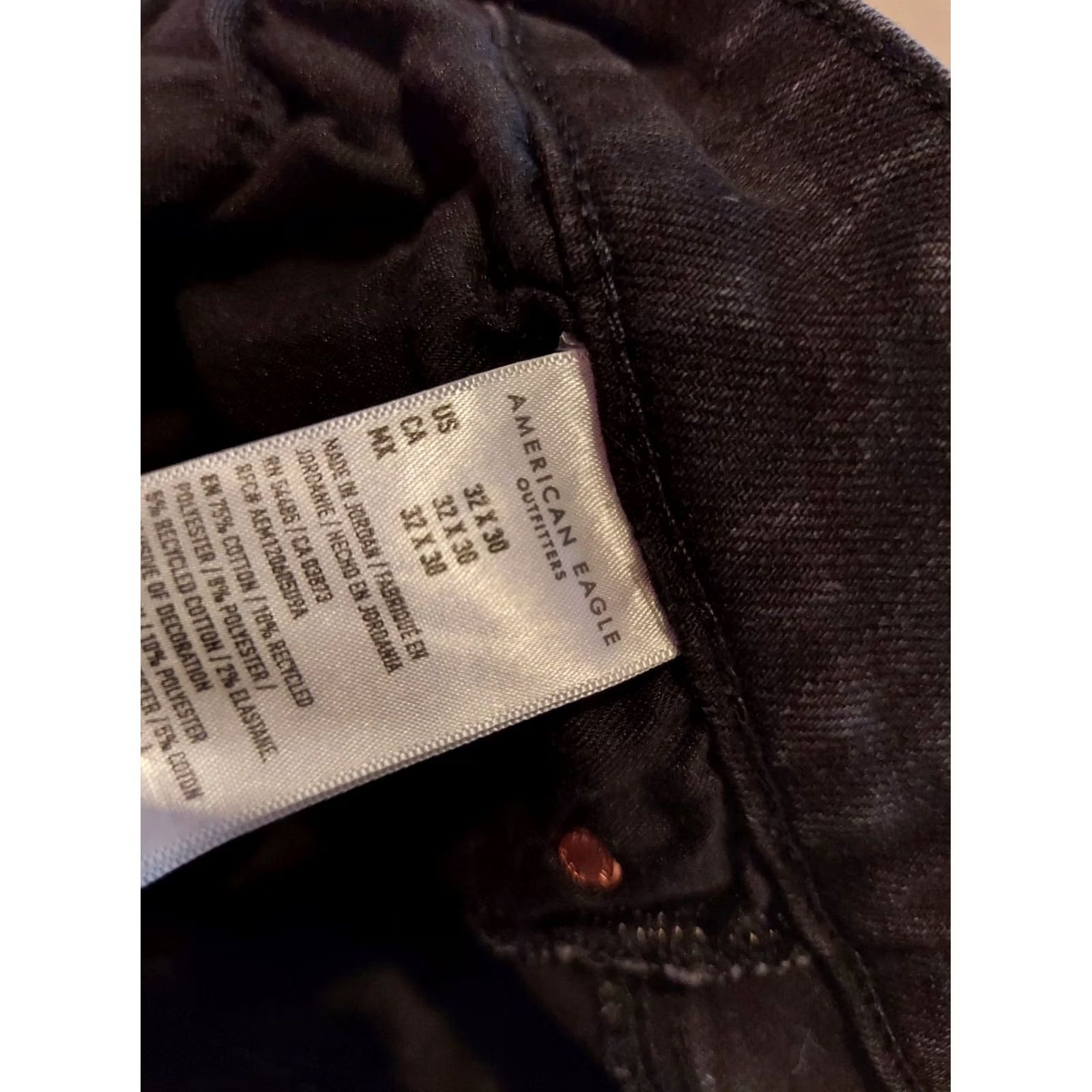 American Eagle Outfitters Mens American Eagle Outfitters Slim Black Denim Jeans 32x30 32x28 Pants Size US 32 / EU 48 - 6 Thumbnail