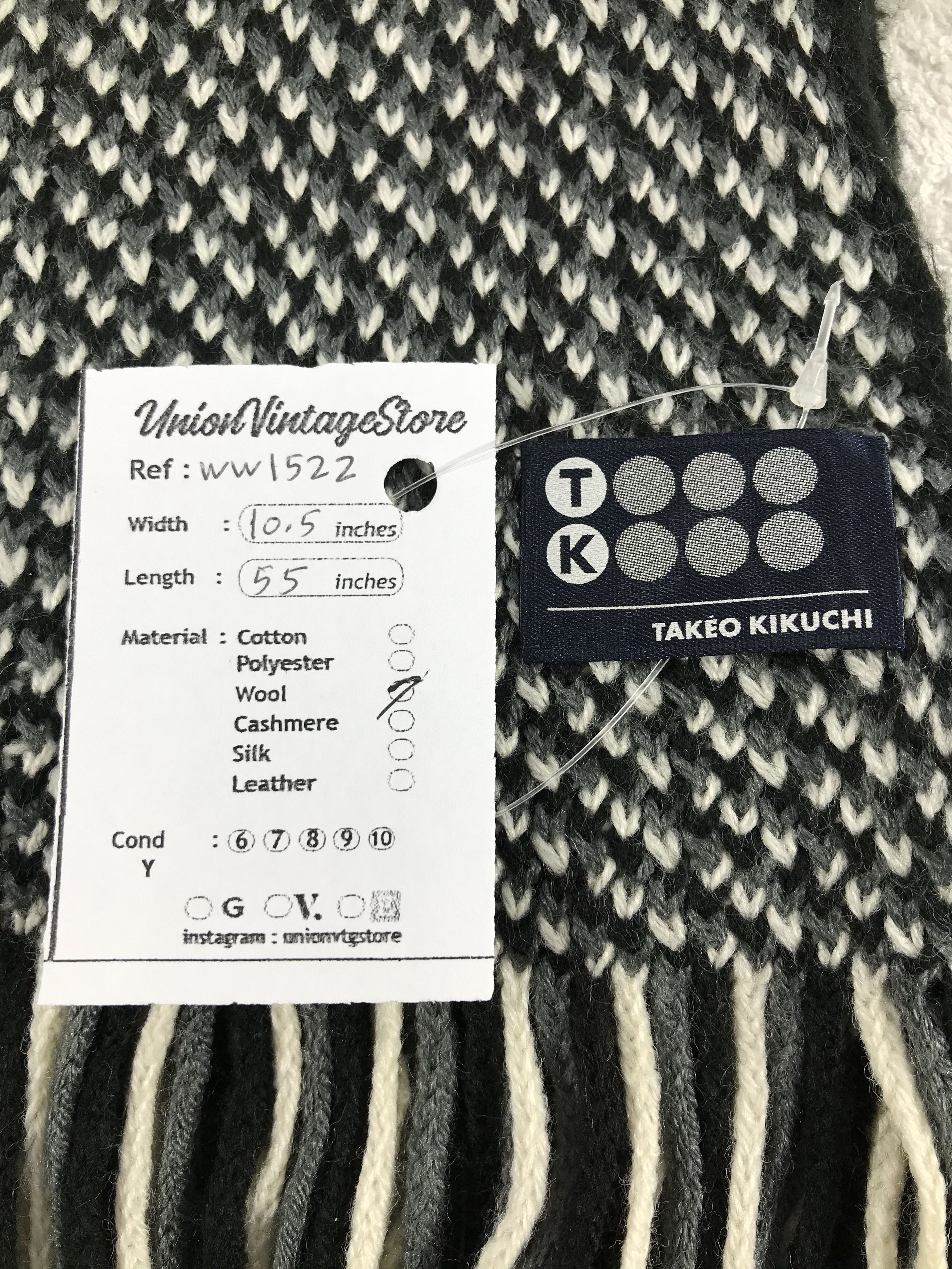 Takeo Kikuchi × Vintage Takeo Kikuchi Scarf / Muffler / Neckwear - WW1522 Size ONE SIZE - 4 Thumbnail