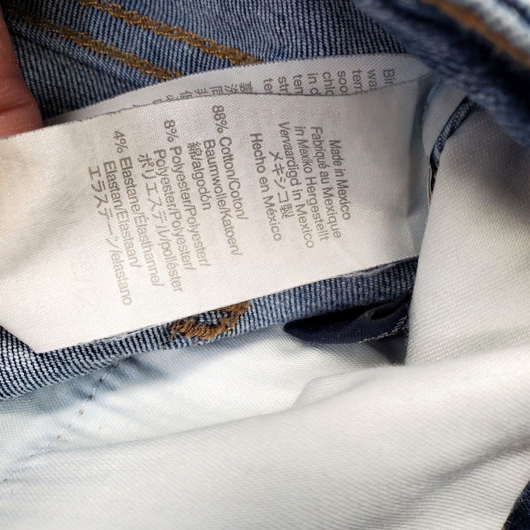 Madewell Madewell Skinny Jeans Women 27 Petite Blue Denim Stretch Boho Raw Hem Whiskered Distressed Jeans Mens Women Girls Size 27" / US 4 / IT 40 - 4 Thumbnail