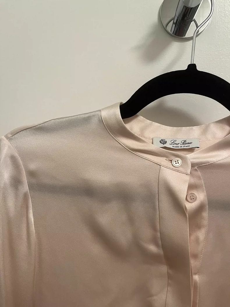 Loro Piana LORO PIANA Light pink all-silk shirt Size XS / US 0-2 / IT 36-38 - 2 Thumbnail