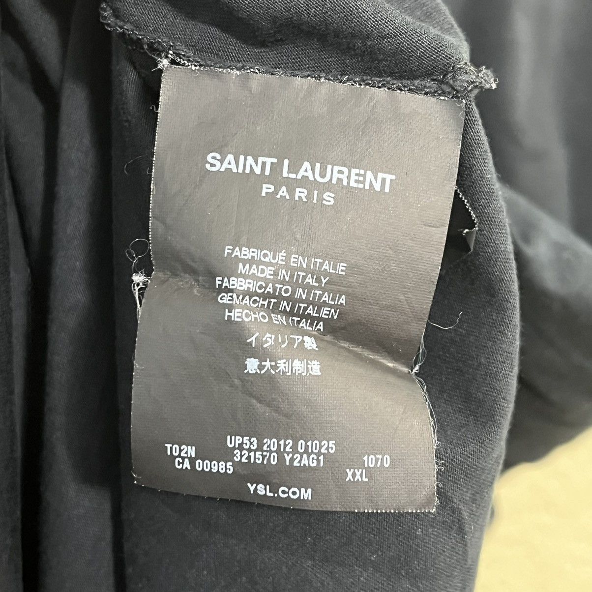 Saint Laurent Paris Grimes Saint Laurent YSL Swan Shirt XXL Size US XXL / EU 58 / 5 - 5 Thumbnail
